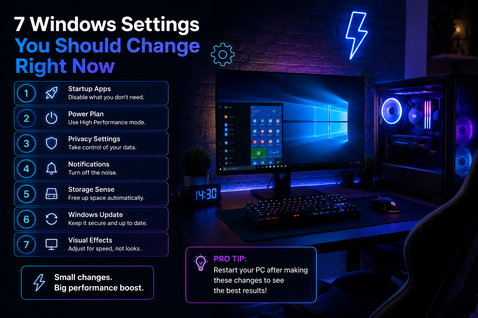 7 Windows Settings You Should Change Right Now for Better Performance